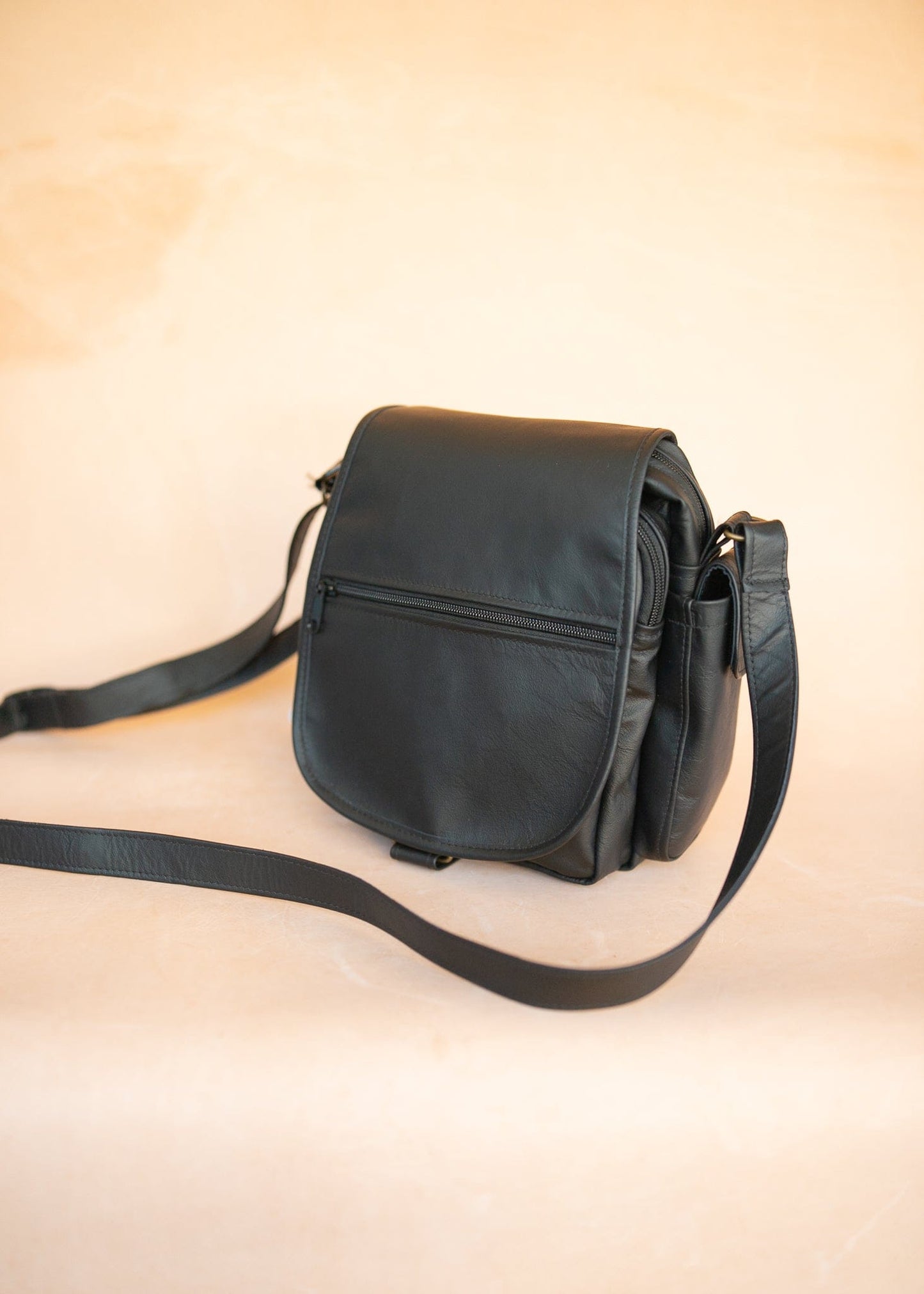 The Real McCaul Shoulder Bags The Pat Manbag - Kangaroo - Black Australian Made Australian Owned Australian Made Leather Manbag in Kangaroo or Cowhide Leather