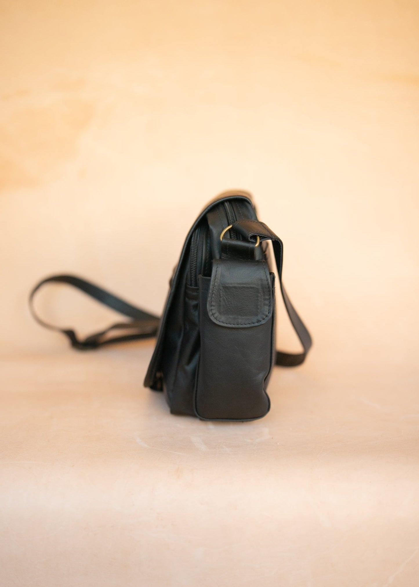 The Real McCaul Shoulder Bags The Pat Manbag - Kangaroo - Black Australian Made Australian Owned Australian Made Leather Manbag in Kangaroo or Cowhide Leather