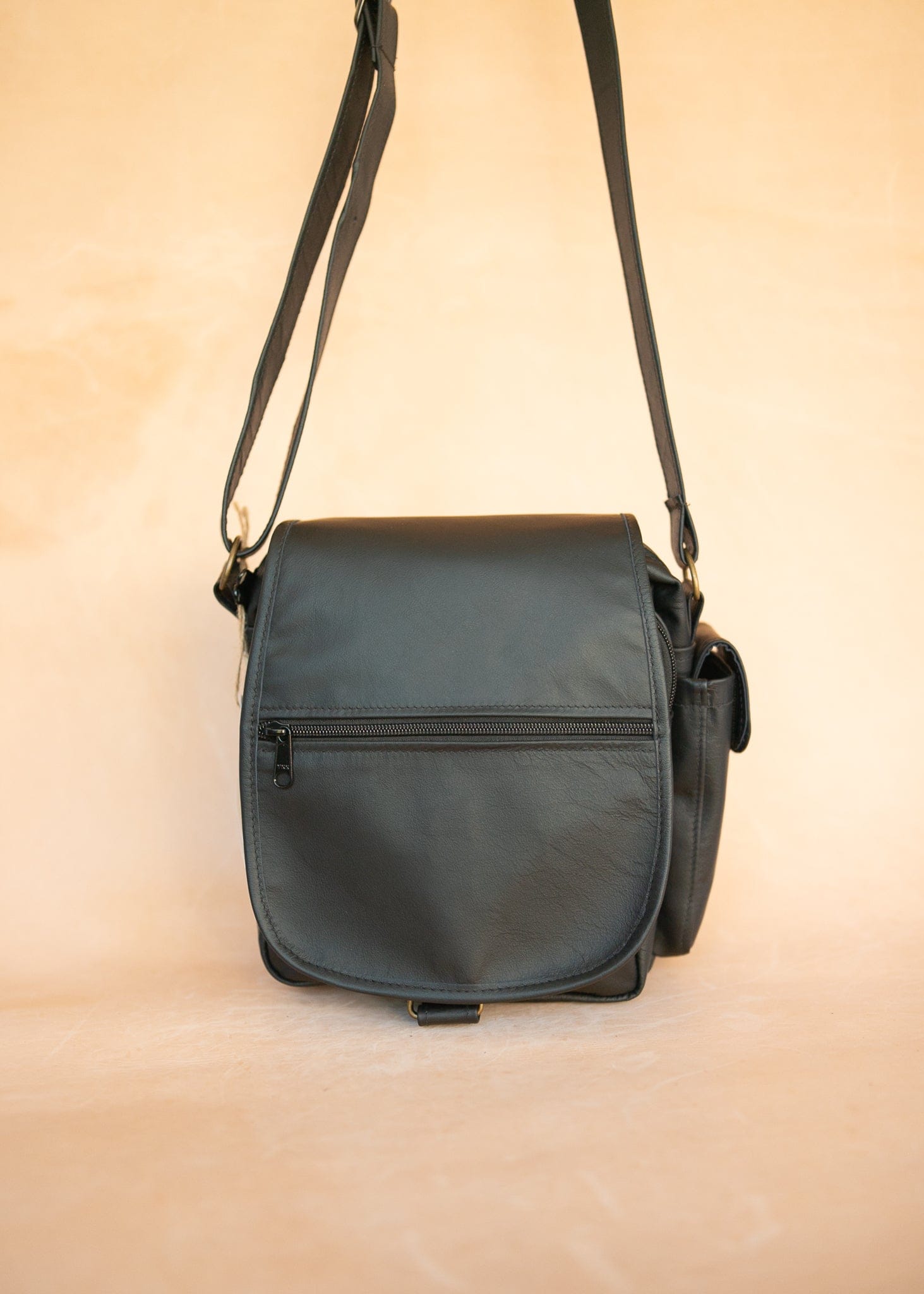 The Real McCaul Shoulder Bags The Pat Manbag - Kangaroo - Black Australian Made Australian Owned Australian Made Leather Manbag in Kangaroo or Cowhide Leather