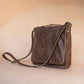 The Real McCaul Shoulder Bags Universal Satchel Bag - Medium Vertical - Cowhide - Marble Brown Australian Made Australian Owned Leather Satchel Bag- Australian Made in Kangaroo and Cowhide Leather