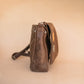 The Real McCaul Shoulder Bags Universal Satchel Bag - Medium Vertical - Cowhide - Marble Brown Australian Made Australian Owned Leather Satchel Bag- Australian Made in Kangaroo and Cowhide Leather