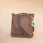 The Real McCaul Shoulder Bags Universal Satchel Bag - Medium Vertical - Cowhide - Marble Brown Australian Made Australian Owned Leather Satchel Bag- Australian Made in Kangaroo and Cowhide Leather
