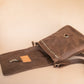 The Real McCaul Shoulder Bags Universal Satchel Bag - Medium Vertical - Cowhide - Marble Brown Australian Made Australian Owned Leather Satchel Bag- Australian Made in Kangaroo and Cowhide Leather