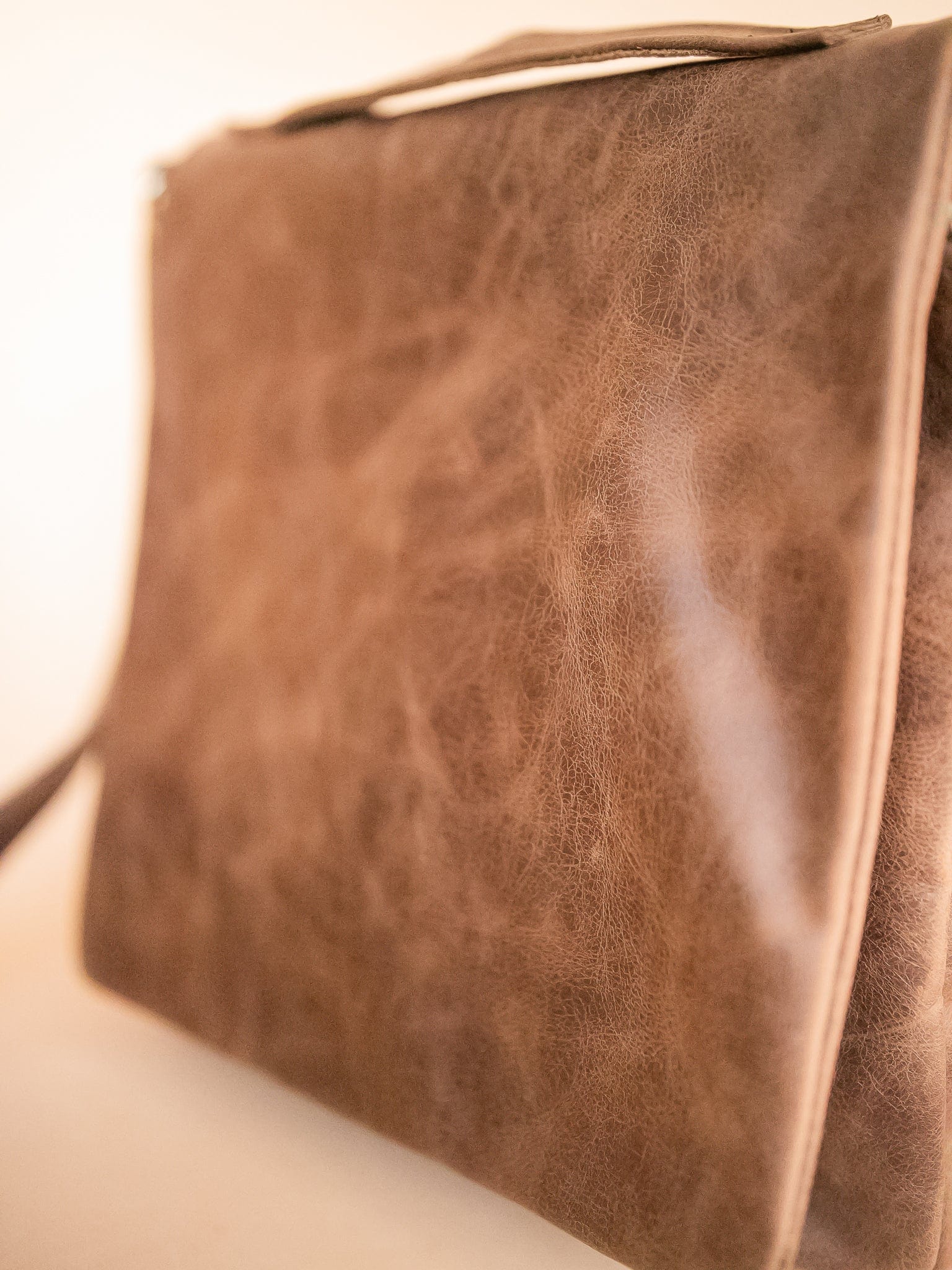 The Real McCaul Shoulder Bags Universal Satchel Bag - Medium Vertical - Cowhide - Marble Brown Australian Made Australian Owned Leather Satchel Bag- Australian Made in Kangaroo and Cowhide Leather