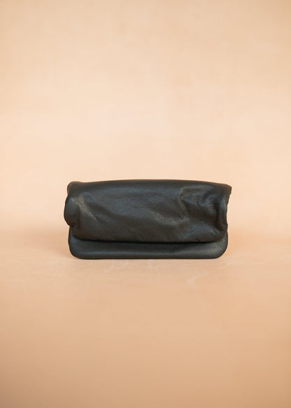 The Real McCaul Tobacco Pouches Black / Inside Tobacco Pouch - Cowhide Australian Made Australian Owned Leather Tobacco Pouch Australian Made Kangaroo & Cowhide Leather