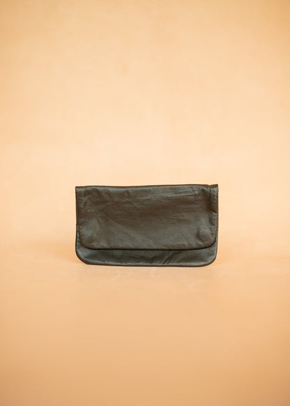 The Real McCaul Tobacco Pouches Black (Premium) / Inside Tobacco Pouch - Kangaroo Australian Made Australian Owned Leather Tobacco Pouch Australian Made Kangaroo & Cowhide Leather