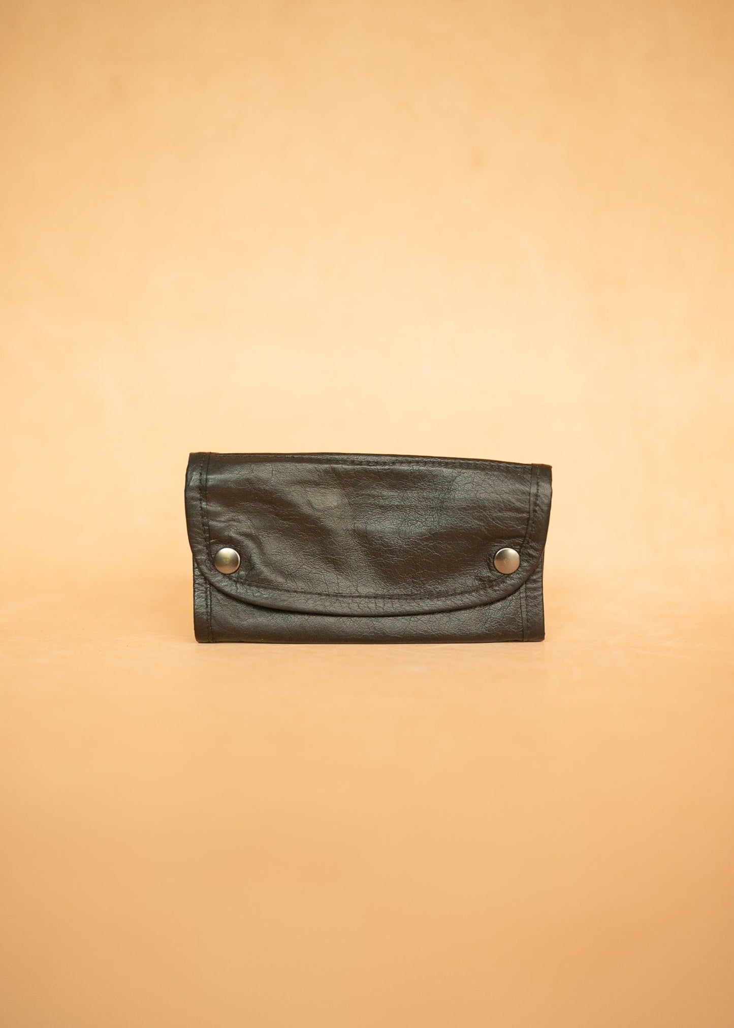 The Real McCaul Tobacco Pouches Black (Premium Roo) Tri Fold Tobacco Pouch - Kangaroo Australian Made Australian Owned Leather Tobacco Pouch Australian Made Kangaroo & Cowhide Leather