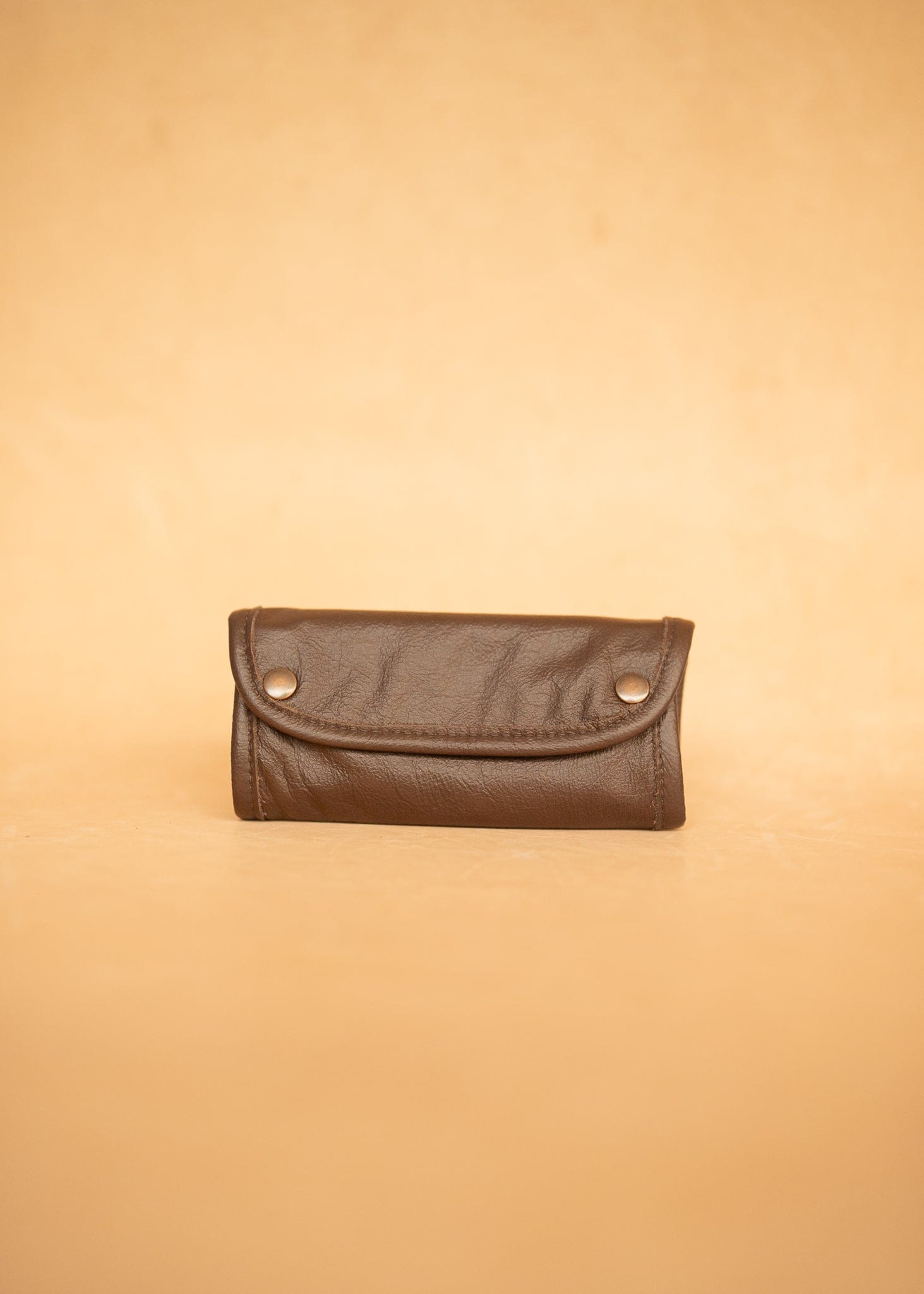 The Real McCaul Tobacco Pouches Chestnut Tri Fold Tobacco Pouch - Cowhide Australian Made Australian Owned Leather Tobacco Pouch Australian Made Kangaroo & Cowhide Leather