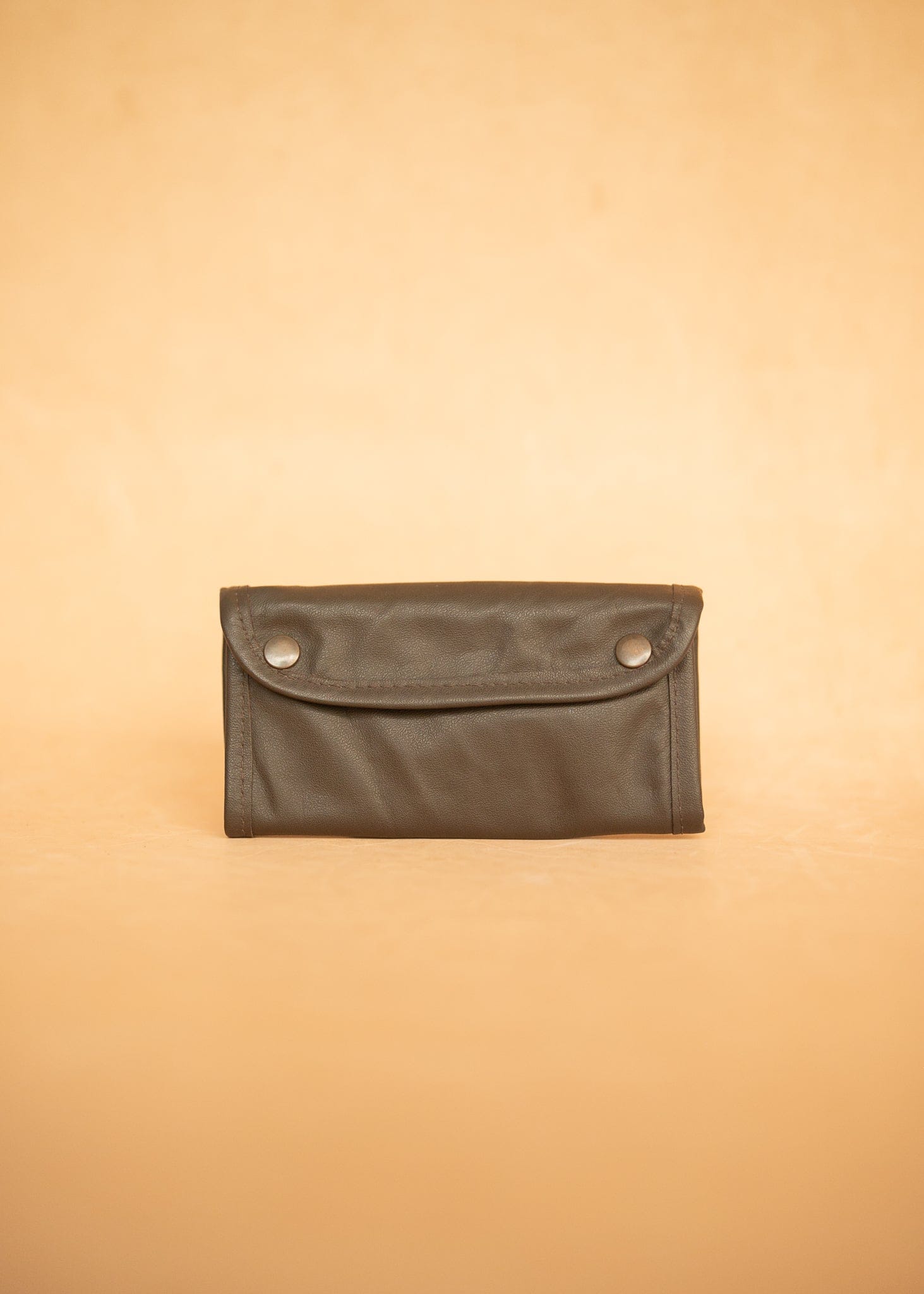 The Real McCaul Tobacco Pouches Dark Brown Tri Fold Tobacco Pouch - Cowhide Australian Made Australian Owned Leather Tobacco Pouch Australian Made Kangaroo & Cowhide Leather