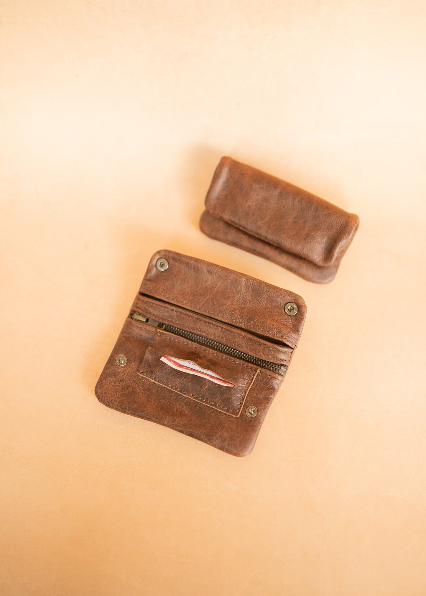 The Real McCaul Tobacco Pouches Tobacco Pouch - Cowhide Australian Made Australian Owned Leather Tobacco Pouch Australian Made Kangaroo & Cowhide Leather