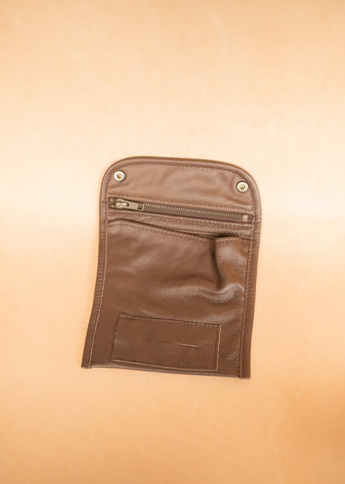 The Real McCaul Tobacco Pouches Tri Fold Tobacco Pouch - Cowhide Australian Made Australian Owned Leather Tobacco Pouch Australian Made Kangaroo & Cowhide Leather