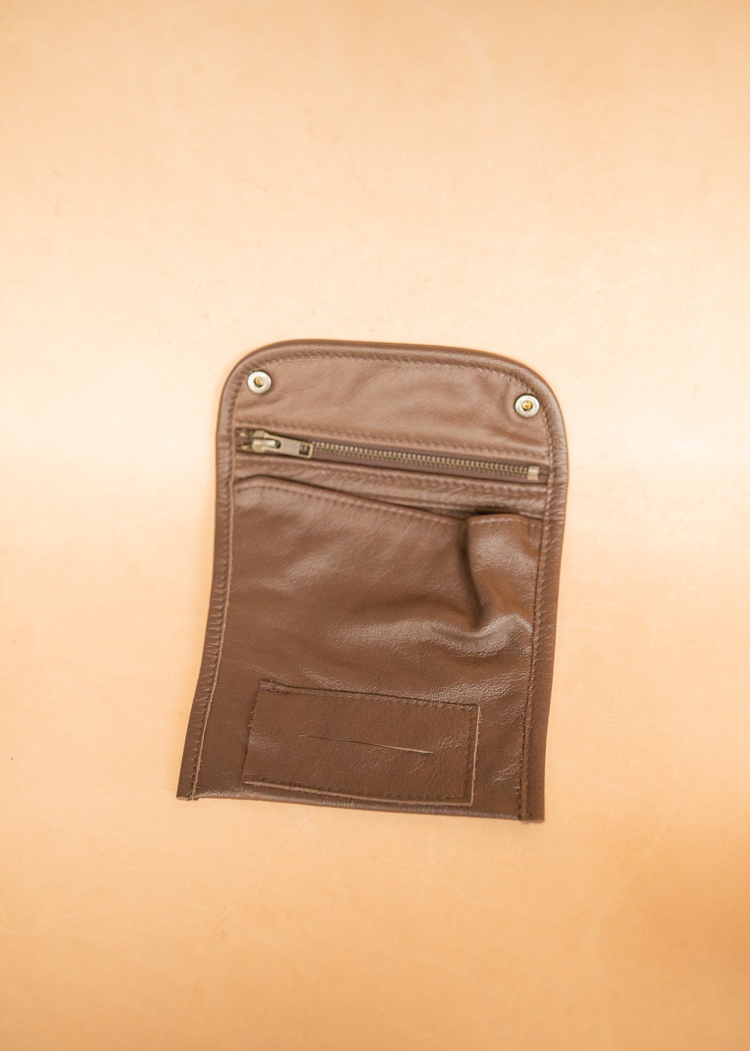 The Real McCaul Tobacco Pouches Tri Fold Tobacco Pouch - Cowhide Australian Made Australian Owned Leather Tobacco Pouch Australian Made Kangaroo & Cowhide Leather