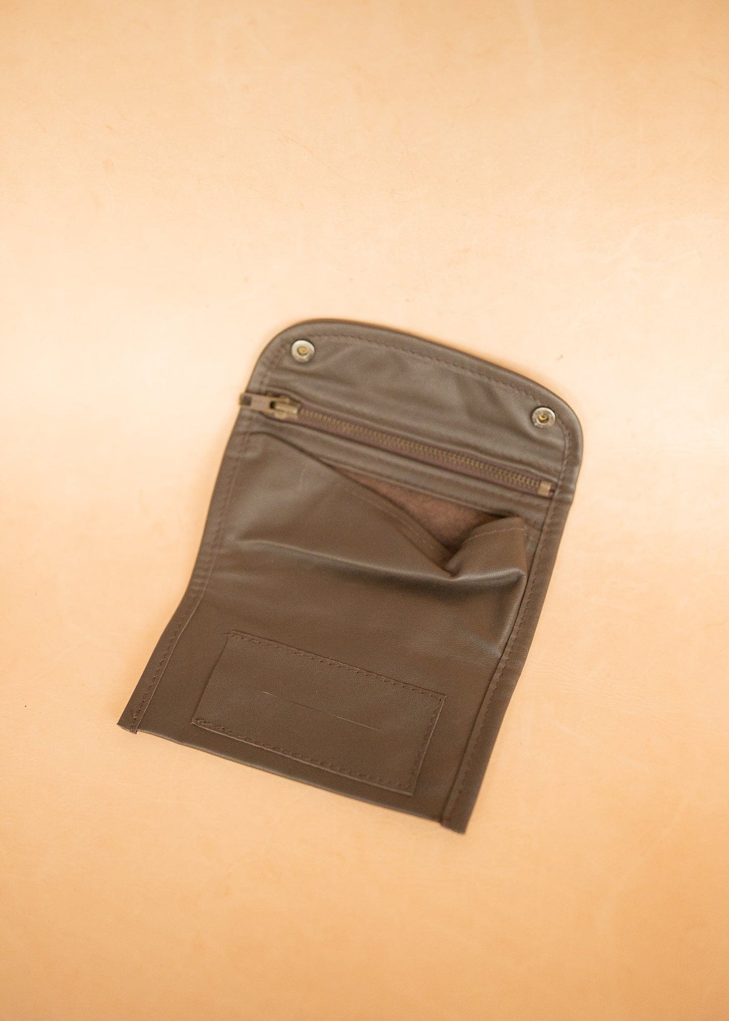 The Real McCaul Tobacco Pouches Tri Fold Tobacco Pouch - Cowhide Australian Made Australian Owned Leather Tobacco Pouch Australian Made Kangaroo & Cowhide Leather