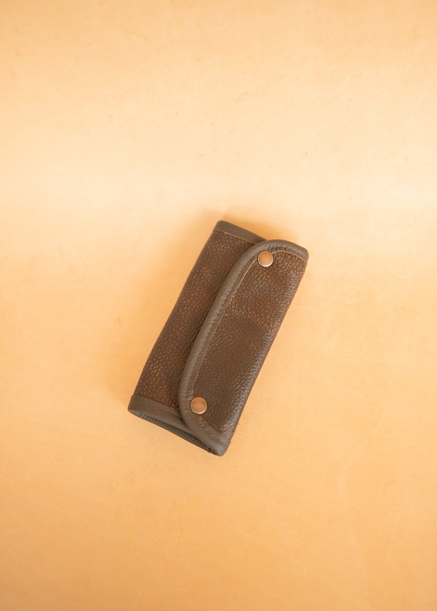 The Real McCaul Tobacco Pouches Tri Fold Tobacco Pouch - Cowhide Australian Made Australian Owned Leather Tobacco Pouch Australian Made Kangaroo & Cowhide Leather