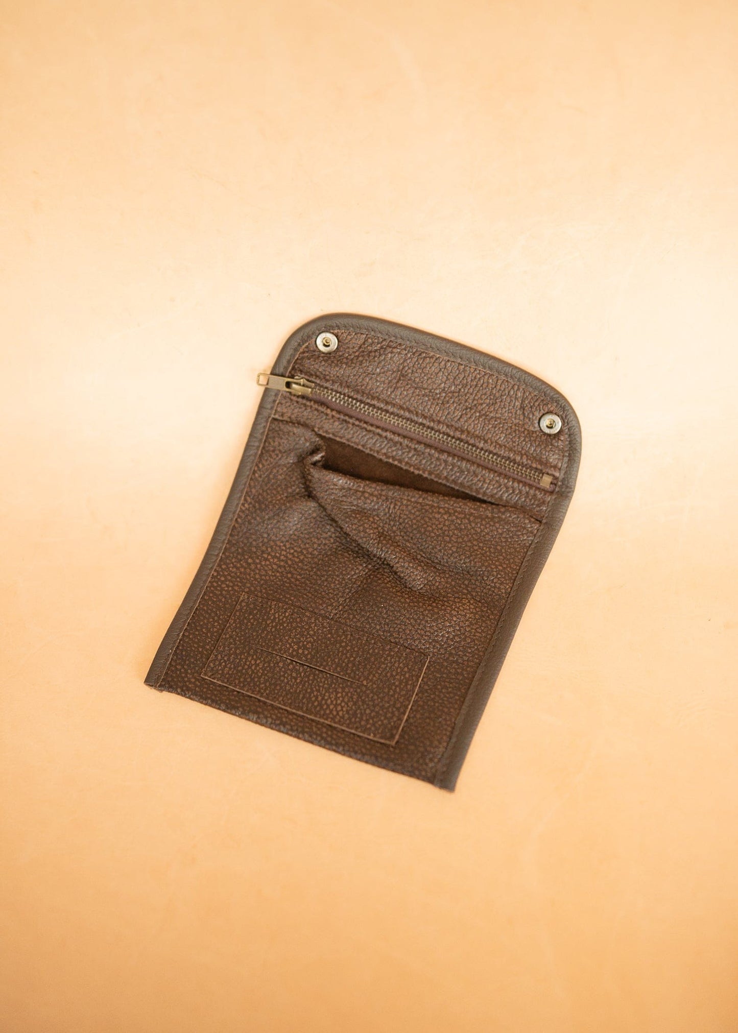 The Real McCaul Tobacco Pouches Tri Fold Tobacco Pouch - Cowhide Australian Made Australian Owned Leather Tobacco Pouch Australian Made Kangaroo & Cowhide Leather