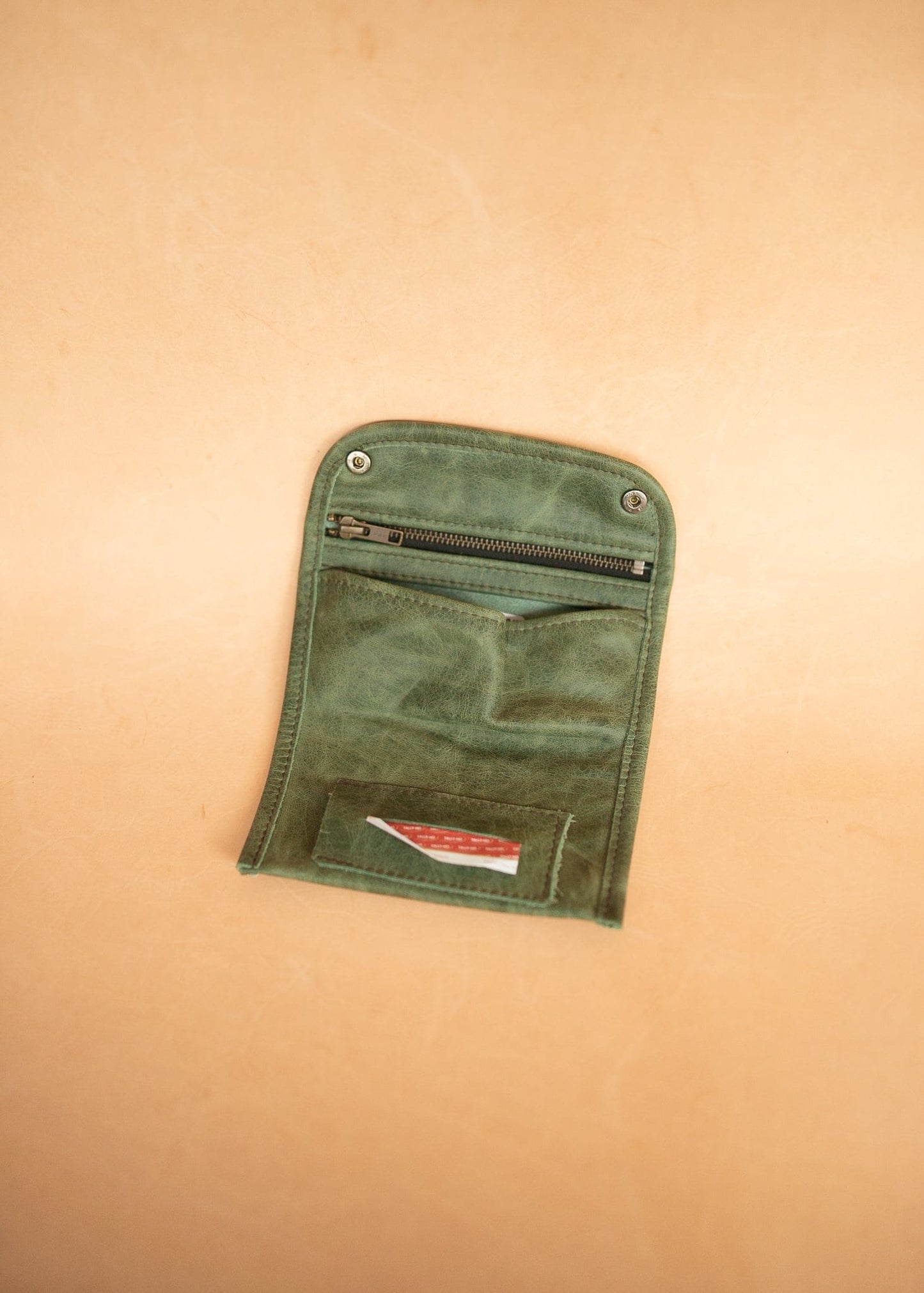 The Real McCaul Tobacco Pouches Tri Fold Tobacco Pouch - Cowhide Australian Made Australian Owned Leather Tobacco Pouch Australian Made Kangaroo & Cowhide Leather