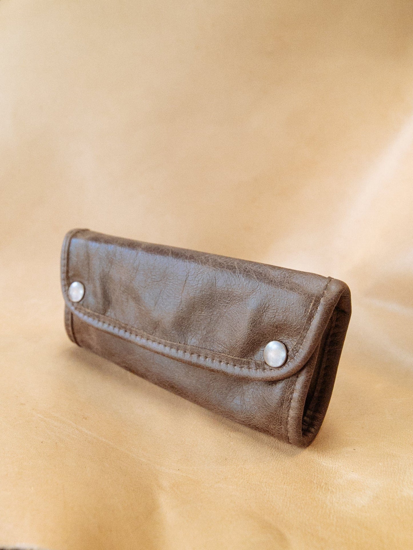 The Real McCaul Tobacco Pouches Tri Fold Tobacco Pouch - Cowhide Australian Made Australian Owned Leather Tobacco Pouch Australian Made Kangaroo & Cowhide Leather