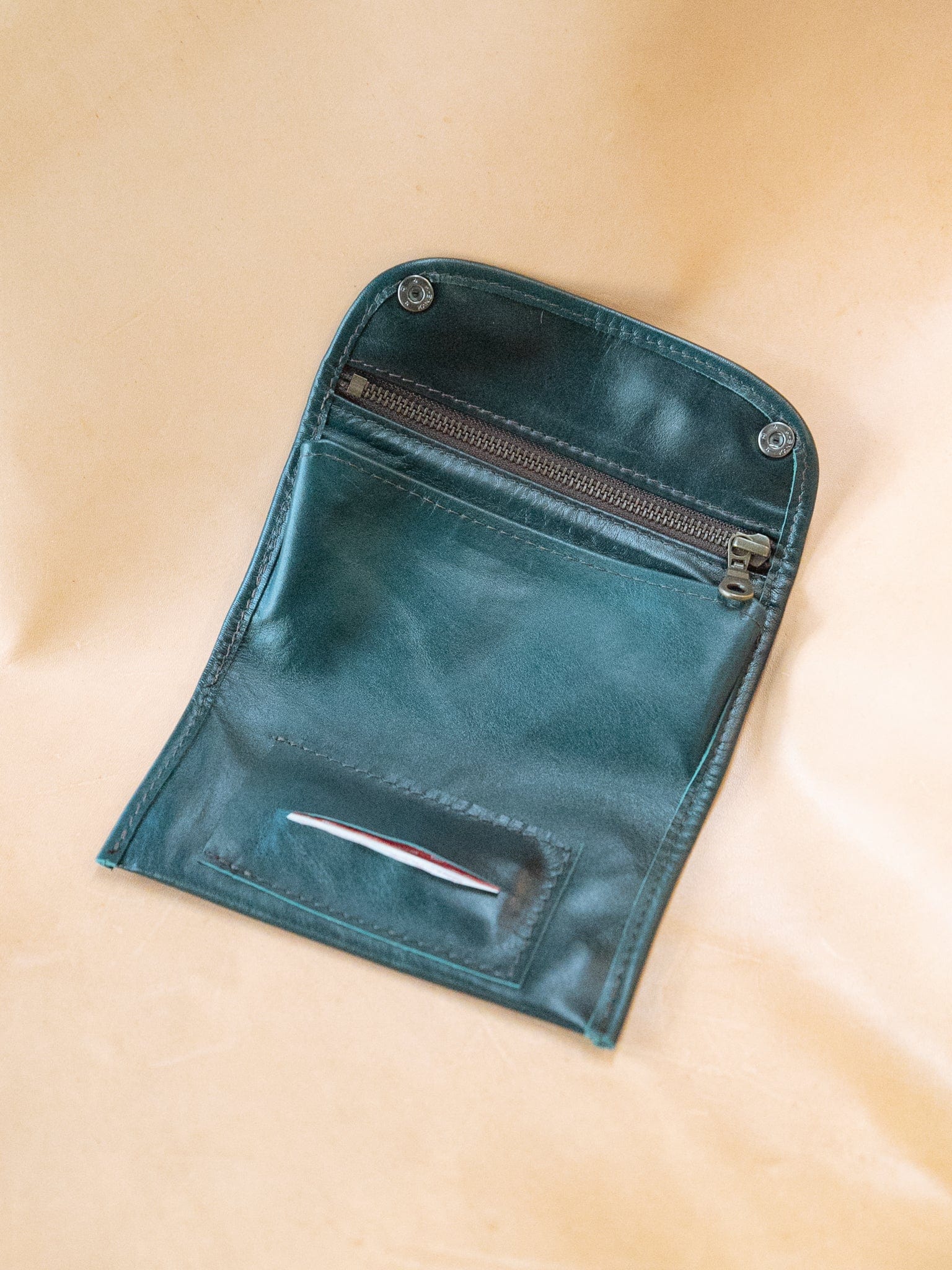 The Real McCaul Tobacco Pouches Tri Fold Tobacco Pouch - Kangaroo Australian Made Australian Owned Leather Tobacco Pouch Australian Made Kangaroo & Cowhide Leather