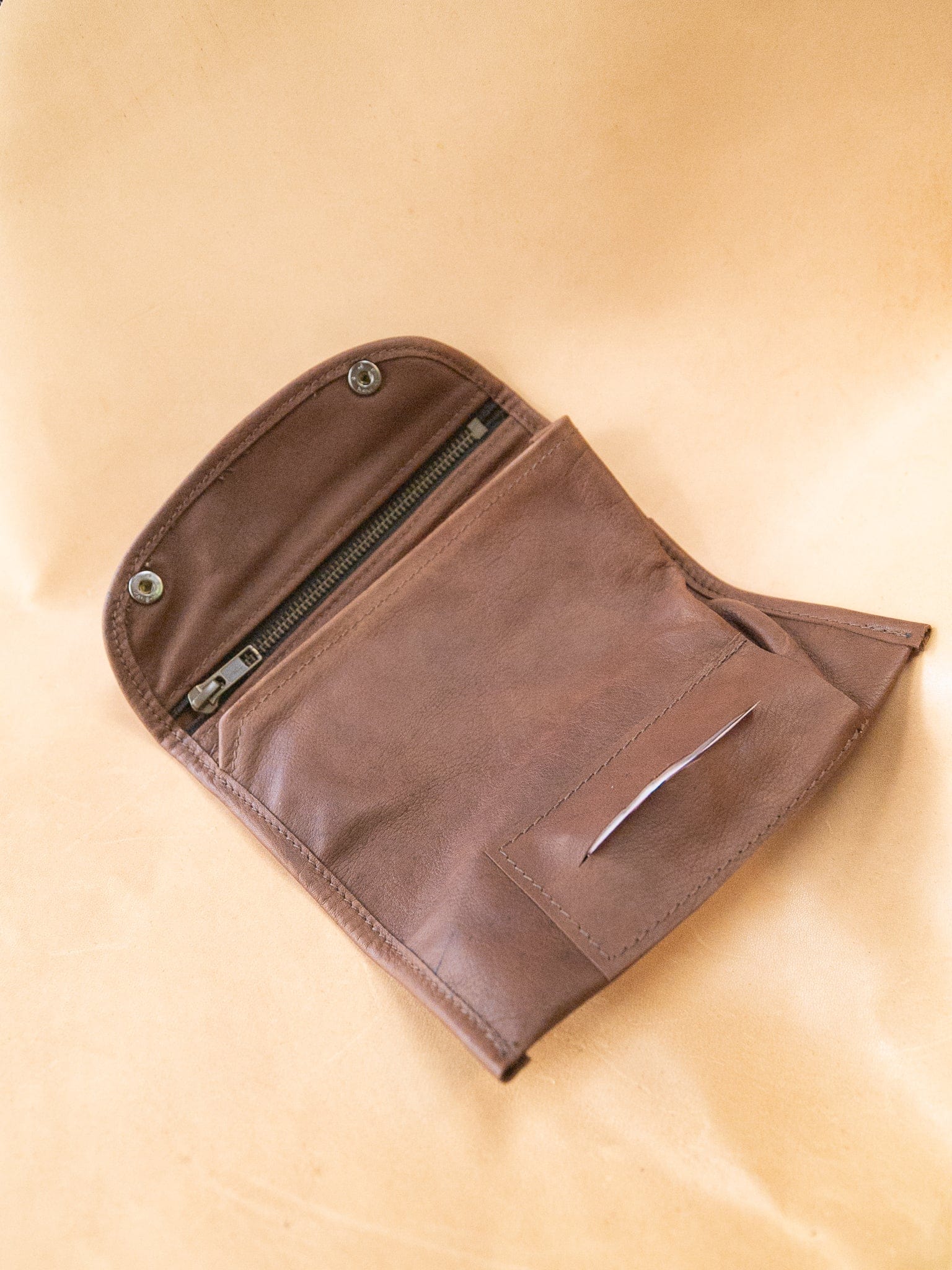 The Real McCaul Tobacco Pouches Tri Fold Tobacco Pouch - Kangaroo Australian Made Australian Owned Leather Tobacco Pouch Australian Made Kangaroo & Cowhide Leather