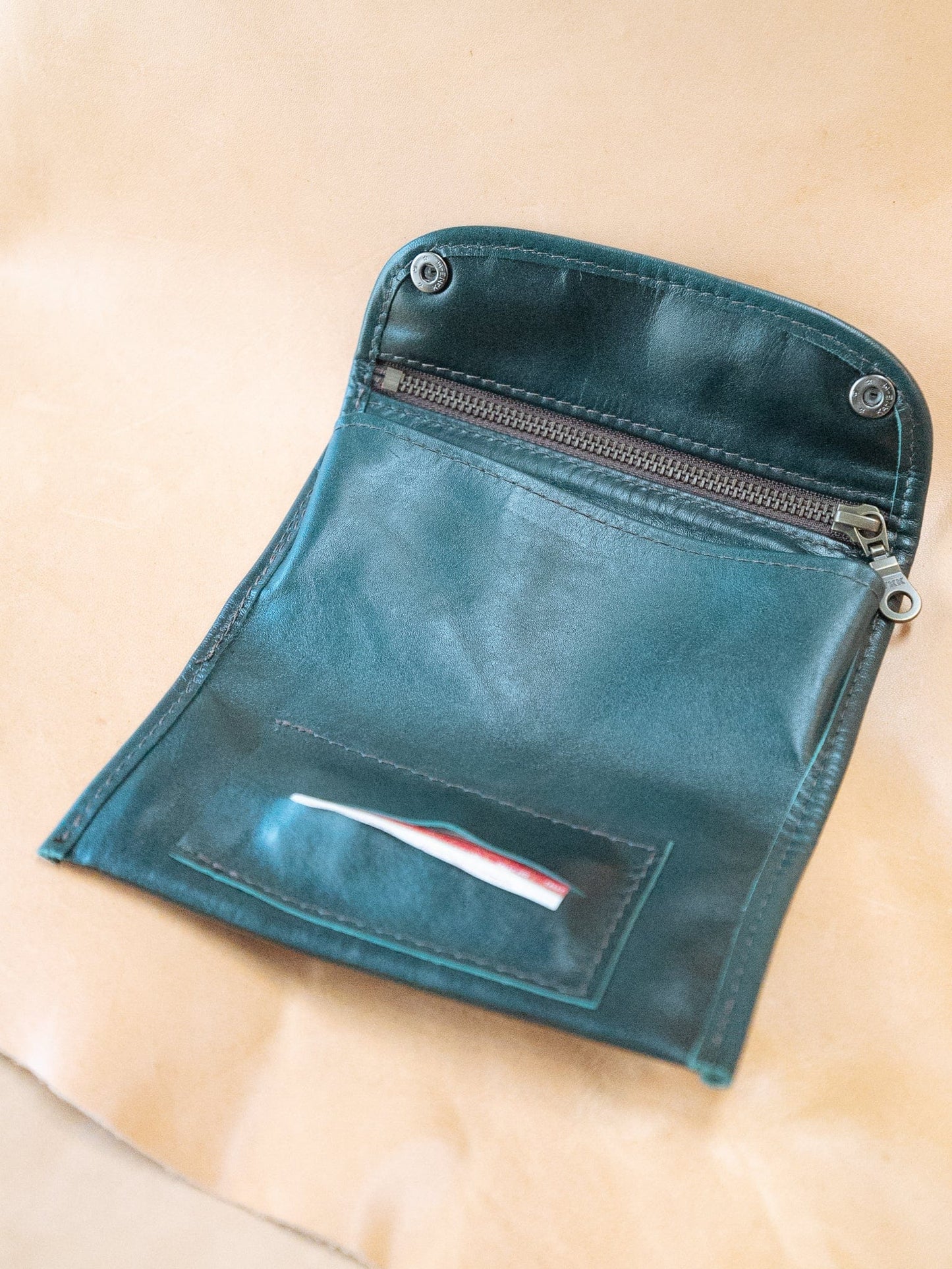 The Real McCaul Tobacco Pouches Tri Fold Tobacco Pouch - Kangaroo Australian Made Australian Owned Leather Tobacco Pouch Australian Made Kangaroo & Cowhide Leather