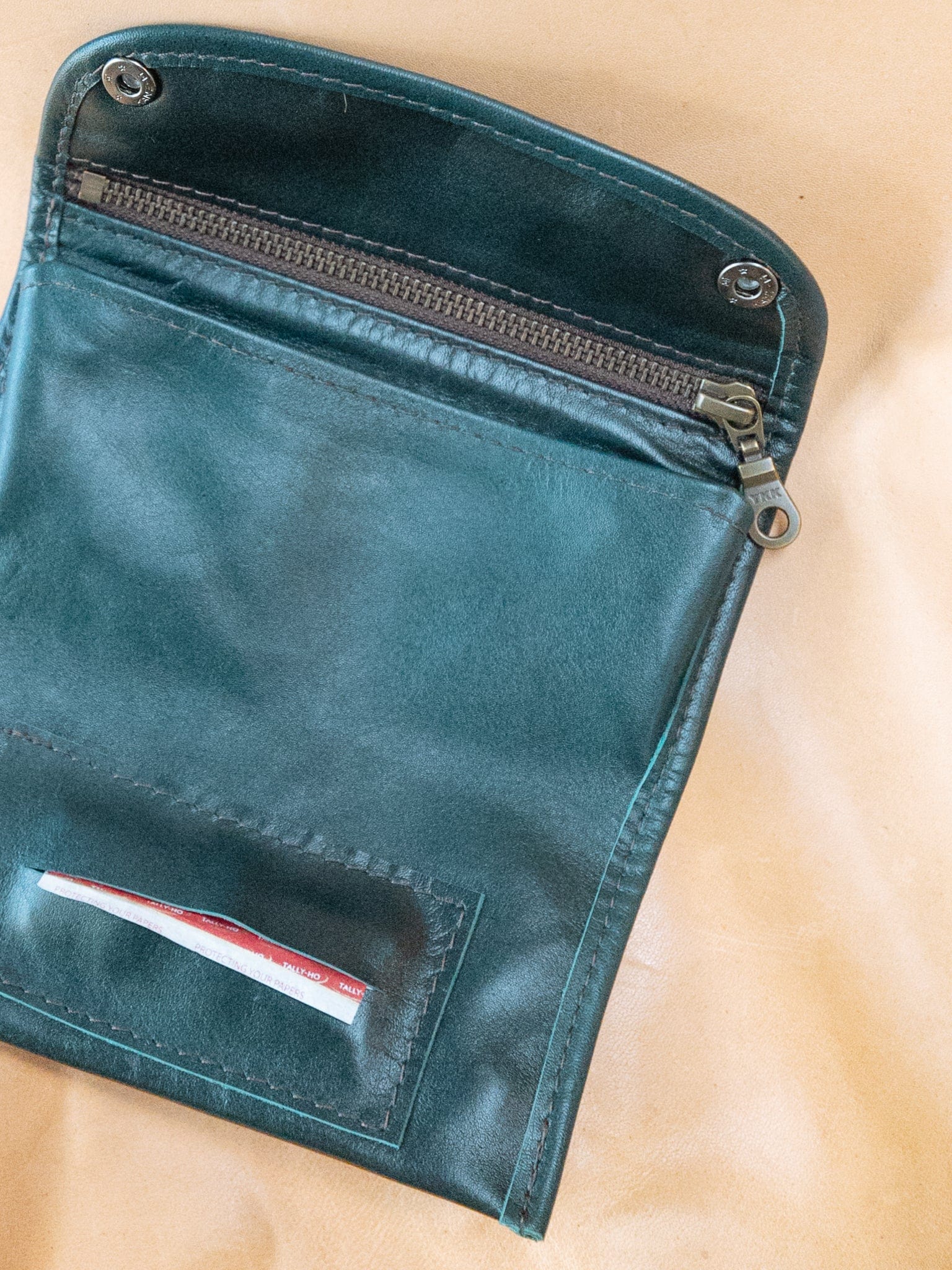 The Real McCaul Tobacco Pouches Tri Fold Tobacco Pouch - Kangaroo Australian Made Australian Owned Leather Tobacco Pouch Australian Made Kangaroo & Cowhide Leather