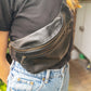 The Real McCaul Travel Bag Classic Bum Bag - Medium - Kangaroo Australian Made Australian Owned Leather Bum Bag Handmade in Australia Kangaroo & Cowhide 