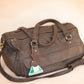 The Real McCaul Travel Bag Classic Overnight Travel Bag - Cowhide - Mottle Brown Australian Made Australian Owned Large Overnight Travel Duffel Bag Leather Made in Australia