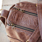 The Real McCaul Travel Bag Classic Overnight Travel Bag - Cowhide - Premium Marble Brown Australian Made Australian Owned Large Overnight Travel Duffel Bag Leather Made in Australia
