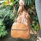 The Real McCaul Travel Bag Classic Overnight Travel Bag - Cowhide - Tan Australian Made Australian Owned Large Overnight Travel Duffel Bag Leather Made in Australia