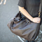 The Real McCaul Travel Bag Duffel Carry All Bag - Cowhide - Dark Brown Australian Made Australian Owned Large Overnight Travel Duffel Bag Leather Made in Australia
