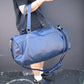 The Real McCaul Travel Bag Duffel Carry All Bag - Kangaroo - Blue Australian Made Australian Owned Large Overnight Travel Duffel Bag Kangaroo Leather Made in Australia