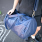 The Real McCaul Travel Bag Duffel Carry All Bag - Kangaroo - Blue Australian Made Australian Owned Large Overnight Travel Duffel Bag Kangaroo Leather Made in Australia