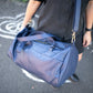 The Real McCaul Travel Bag Duffel Carry All Bag - Kangaroo - Blue Australian Made Australian Owned Large Overnight Travel Duffel Bag Kangaroo Leather Made in Australia