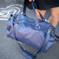 The Real McCaul Travel Bag Duffel Carry All Bag - Kangaroo - Blue Australian Made Australian Owned Large Overnight Travel Duffel Bag Kangaroo Leather Made in Australia