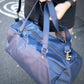 The Real McCaul Travel Bag Duffel Carry All Bag - Kangaroo - Blue Australian Made Australian Owned Large Overnight Travel Duffel Bag Kangaroo Leather Made in Australia