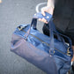 The Real McCaul Travel Bag Duffel Carry All Bag - Kangaroo - Blue Australian Made Australian Owned Large Overnight Travel Duffel Bag Kangaroo Leather Made in Australia