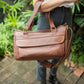 The Real McCaul Travel Bag Weekender Travel Carry All Bag - Premium Cowhide - Marble Australian Made Australian Owned Small Overnight Travel Duffel Bag Kangaroo Leather Made in Australia