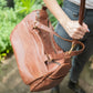 The Real McCaul Travel Bag Weekender Travel Carry All Bag - Premium Cowhide - Marble Australian Made Australian Owned Small Overnight Travel Duffel Bag Kangaroo Leather Made in Australia