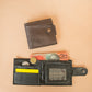 The Real McCaul Wallets Deluxe Men's Wallet - Kangaroo Leather Australian Made Australian Owned Deluxe Men's Leather Wallet - Australian Made - Kangaroo & Cowhide