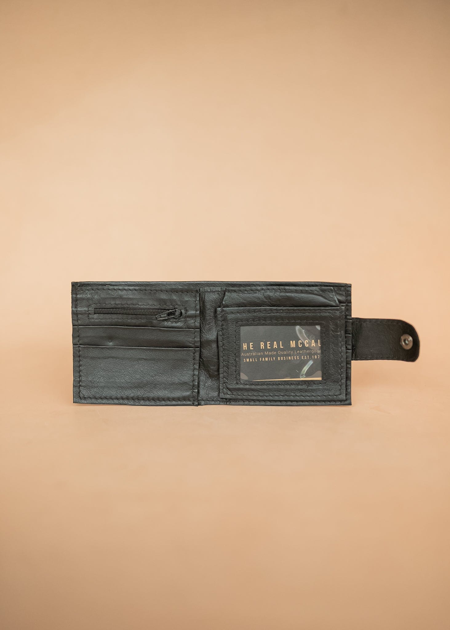 The Real McCaul Wallets Deluxe Men's Wallet - Kangaroo Leather Australian Made Australian Owned Deluxe Men's Leather Wallet - Australian Made - Kangaroo & Cowhide