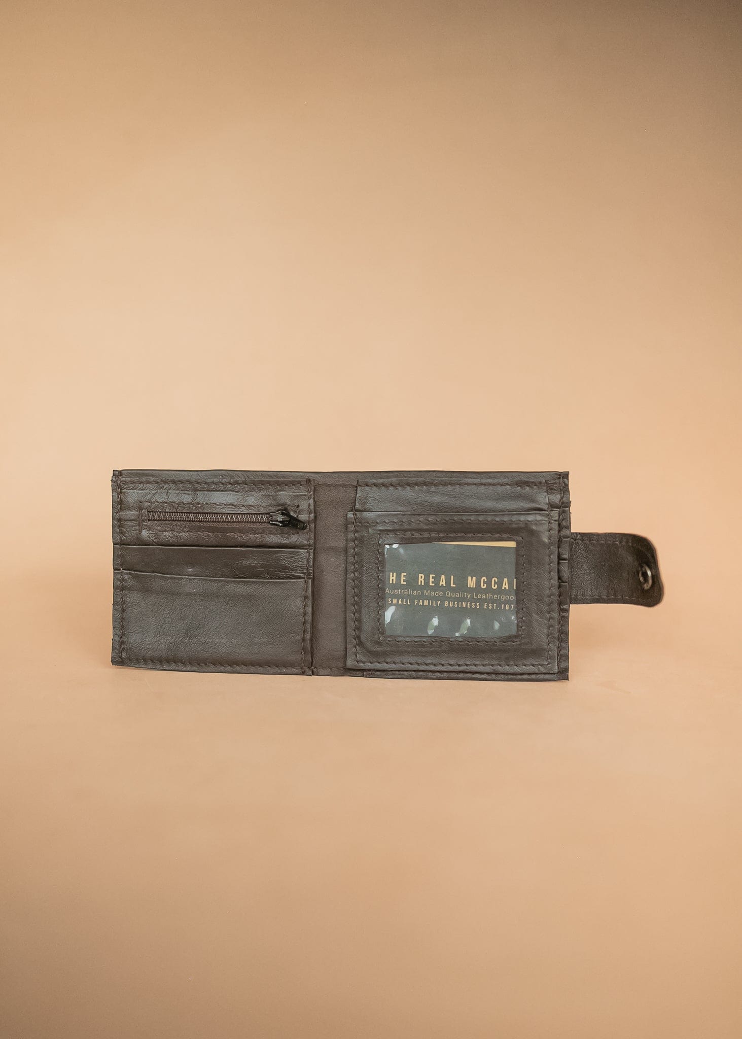 The Real McCaul Wallets Deluxe Men's Wallet - Kangaroo Leather Australian Made Australian Owned Deluxe Men's Leather Wallet - Australian Made - Kangaroo & Cowhide