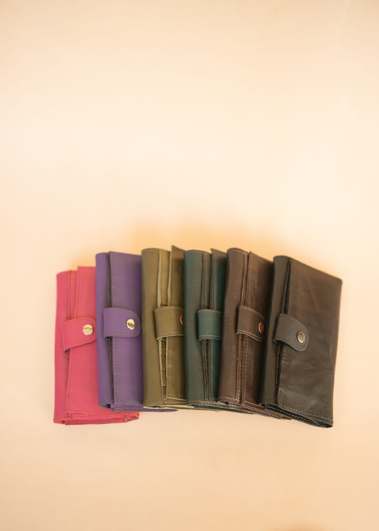 The Real McCaul Wallets The Sue Wallet - Kangaroo - Juniper Green Australian Made Australian Owned Genuine Leather Ladies Large Wallet- Made In Australia with Kangaroo and Cowhide