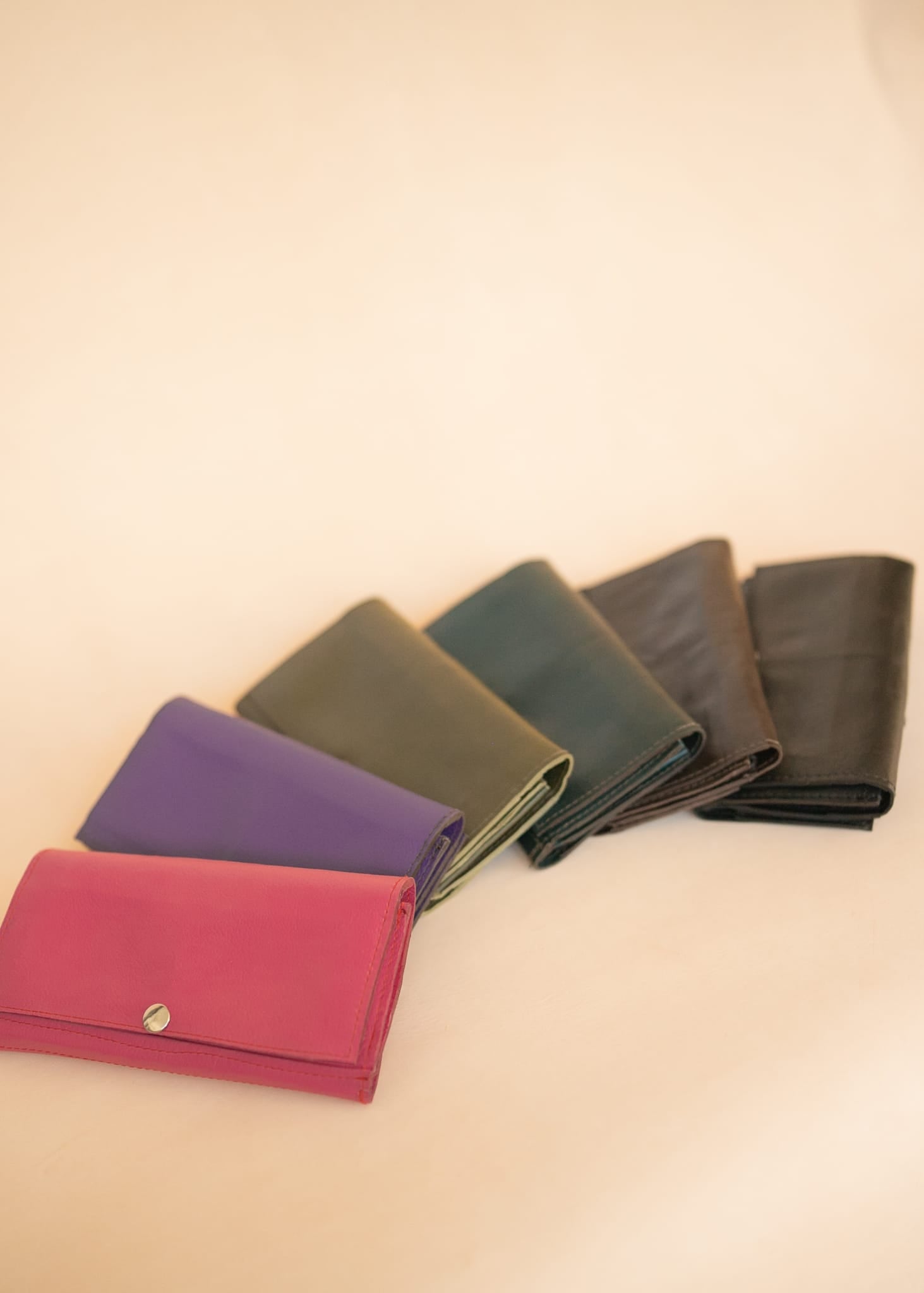 The Real McCaul Wallets The Sue Wallet - Kangaroo - Juniper Green Australian Made Australian Owned Genuine Leather Ladies Large Wallet- Made In Australia with Kangaroo and Cowhide