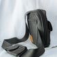 The Real McCaul Back Packs Black / Nylon Crossover Backpack - Small - Cowhide Australian Made Australian Owned Leather ManBag Crossover Backpack Australian Made