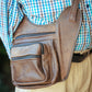 The Real McCaul Back Packs Body Sling Manbag Australian Made Australian Owned Leather ManBag Crossover Backpack Australian Made