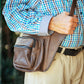 The Real McCaul Back Packs Body Sling Manbag Australian Made Australian Owned Leather ManBag Crossover Backpack Australian Made