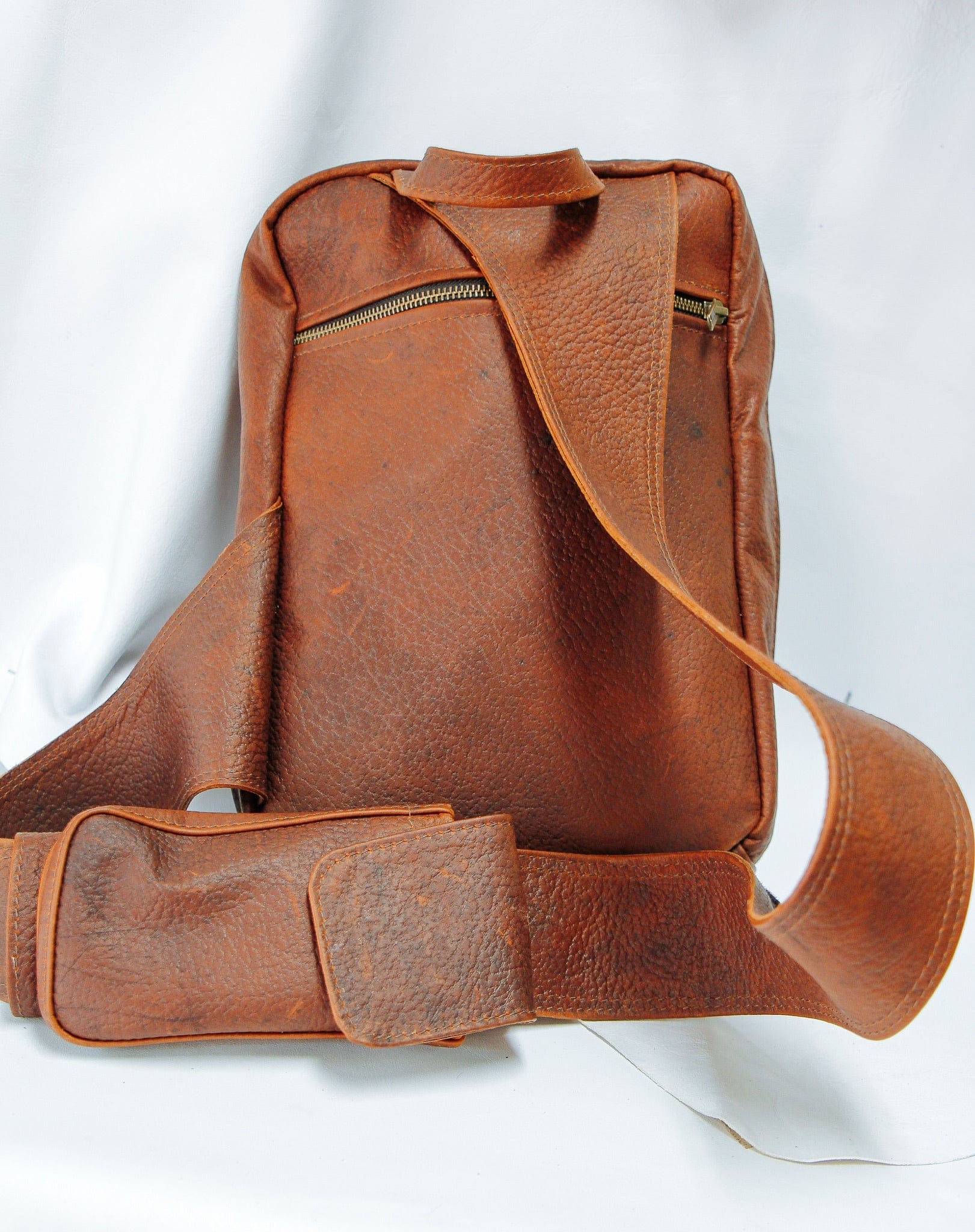 The Real McCaul Back Packs Crossover Backpack - Medium - Kangaroo Australian Made Australian Owned Leather ManBag Crossover Backpack Australian Made