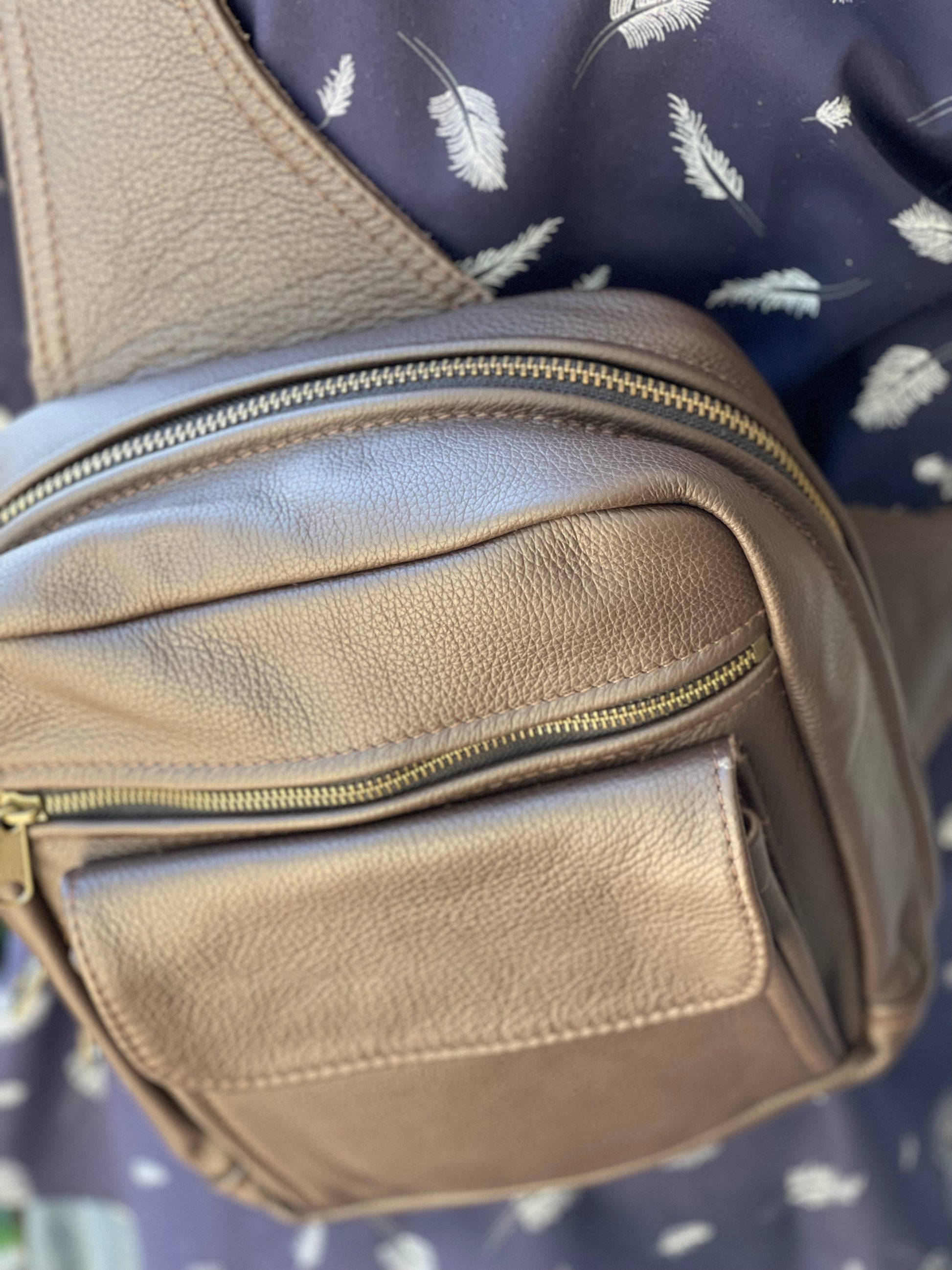 The Real McCaul Back Packs Crossover Backpack - Small - Cowhide Australian Made Australian Owned Leather ManBag Crossover Backpack Australian Made