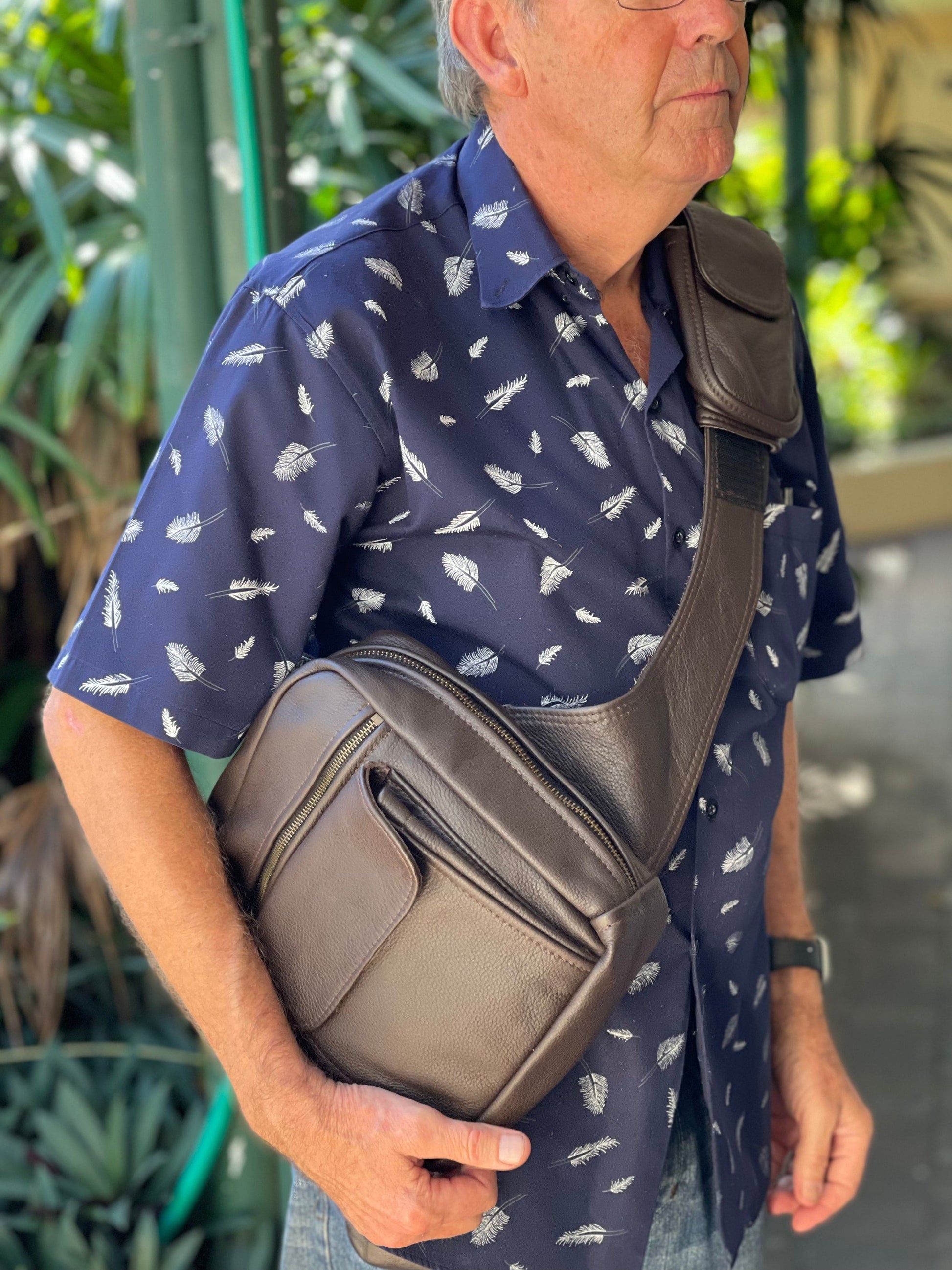 The Real McCaul Back Packs Crossover Backpack - Small - Cowhide Australian Made Australian Owned Leather ManBag Crossover Backpack Australian Made