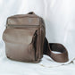 The Real McCaul Back Packs Dark Brown / Brass Crossover Backpack - Small - Cowhide Australian Made Australian Owned Leather ManBag Crossover Backpack Australian Made